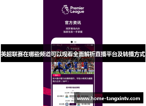 英超联赛在哪些频道可以观看全面解析直播平台及转播方式